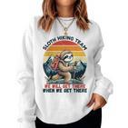 Vintage Outdoor Trekking Hiking Sloth Sweatshirt Frauen