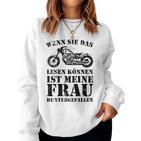 Wenn Sie Das Lesen Können Ist Meine Frau Runtergefallen Sweatshirt Frauen