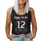 12 Birthday Girl Digga Ich Bin 12 Jahre Nager Tank Top Frauen