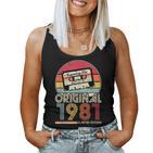 1981Intage Birthday Retrointage Tank Top Frauen