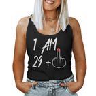 I Am 29 Plus 1 Middle Finger 30Th Birthday For Women Tank Top Frauen