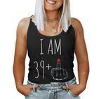 I Am 39 Plus 1 Middle Finger 40Th Birthday Women Tank Top Frauen