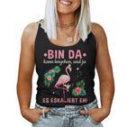 Bin Da Kann Losgehen Girls' Evening Flamingo S Tank Top Frauen