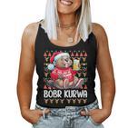 Bòbr Kurwa Christmas Jumper Polish Beer Bober Xmas Kurwa Tank Top Frauen