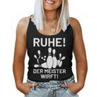 Bowling Bowler Peace Der Meister Wirft Tank Top Frauen