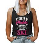 Cool Girls Driving Ski Winter Sport Skier Women's Tank Top Frauen