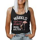 Girls Egal Was Passed Pegel Halten Flamingo Jga Party S Tank Top Frauen