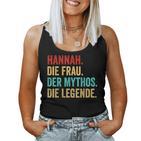 Hannah Die Frau Der Mythos Die Legend Saying Women's Tank Top Frauen