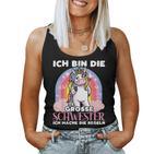 Ich Bin Die Große Schwester Schwewister Girls' Unicorn Tank Top Frauen