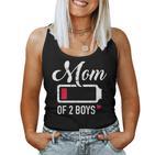 Mamaon Zwei Jungs Empty Battery 2 Sons Tank Top Frauen