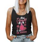 Mei Dirndl Is In Da Wäsch Edelweiss Tracht Women's S Tank Top Frauen