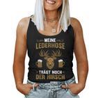 'Meine Lederhosen Hirsch Beer Alcohol Sauf Suff Party Saying Tank Top Frauen