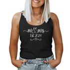 Mr And Mrs Est 2024 Just Married Husband & Wife Tank Top Frauen