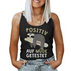 Positiv Auf Müde Testet Sloth Sleep Tank Top Frauen