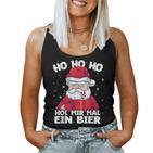 Santa Claus Beer Christmas Ho Ho Hol Mir Mal Ein Bier Tank Top Frauen