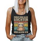 With Sloth Früher War Alles Licht German L Tank Top Frauen