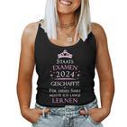 Staatsexamen Jura Teacher Medicine Pharmazie Bestanden 2024 Tank Top Frauen