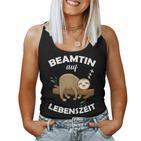 Women's Beamtin Auf Lebenszeit Officials Status Beamtung Sloth Tank Top Frauen