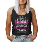 Women's With Saying For Die Chefin Im Büro Tank Top Frauen