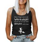 Women's Saying Heute Bin Ich Mit Dem Broom Unterwegs Witches Tank Top Frauen