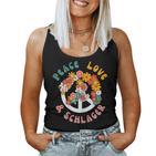 Women's Peace Love And Schlager Outfit Women's Hit Party Women's Tank Top Frauen