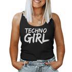 Women's Techno Girl Slogan Edm House Music Festival Tank Top Frauen