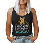 Work Sucks Go Surfing -Intage Surfboard For Women Tank Top Frauen