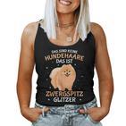 Zwergspitz Glitter Pomeranian Dog Woman Tank Top Frauen