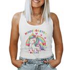 Children's Bye Bye Kindergarten Farewell School Child Girls Unicorn Tank Top Frauen