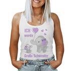 Children's Ich Werde Große Schwester Elefant Ich Werde Große Schwester Tank Top Frauen