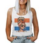 Holland Fan Item Women's Messy Bun Holland Flag Tank Top Frauen