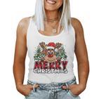 Lustiges Rentier Xmas Männer Frauen Familie Merry Christmas Tank Top Frauen