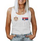 Serbia Flag Srbija Football Fan Women's Children's Red Tank Top Frauen