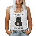 Women's Kat Ich Schnnarche Nicht Ich Purre Gray Tank Top Frauen