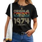 1974Intageintage Birthday Retro T-shirt Frauen