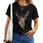 Deer Women's Hunter Red Deer Hunting Outfit T-shirt Frauen