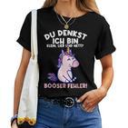 Du Denkst Ich Bin Klein Lieb Und Nett Einhorn Girl's Women's T-shirt Frauen