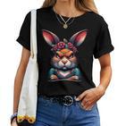 Easter Bunny Angry Bunny Rabbit Animal T-shirt Frauen