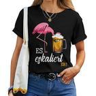 Es Escaliert Eh Flamingo Beer Disco Festival Party T-shirt Frauen