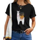 Alpaca Lama With Sloth Dream Team T-shirt Frauen