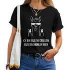 Ich Bin Nur Wegen Dem Kaiserschmarrn Hier Llama Alpaca S T-shirt Frauen