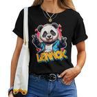 Lennox Beautiful Boys' Name With Cute Panda T-shirt Frauen