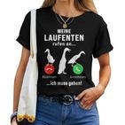 Meine Laufente Rufen An Laufentenstall Duck Breeding T-shirt Frauen