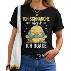 Nightdress Ich Schnarche Nicht Ich Quake Sleep Duck T-shirt Frauen