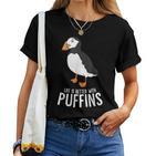 Nur Ein Mädchen Das Puffin Liebt Puffin Parrot T-shirt Frauen