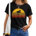 Retro Flamingointage Sunset Flamingo T-shirt Frauen