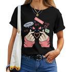 Saranghae Kpop Finger Heart For Girls Kpop Fan T-shirt Frauen