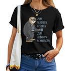 Sloth Saying Zum Schlafgeboren Zum Arbeiten Gezwungen T-shirt Frauen