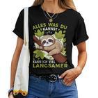 Sloth Sleep Alles Was Du Kannst Sloth T-shirt Frauen