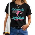 Turn Turnerin Unterschätze Niemals Ein Mädchen Das Turnt T-shirt Frauen